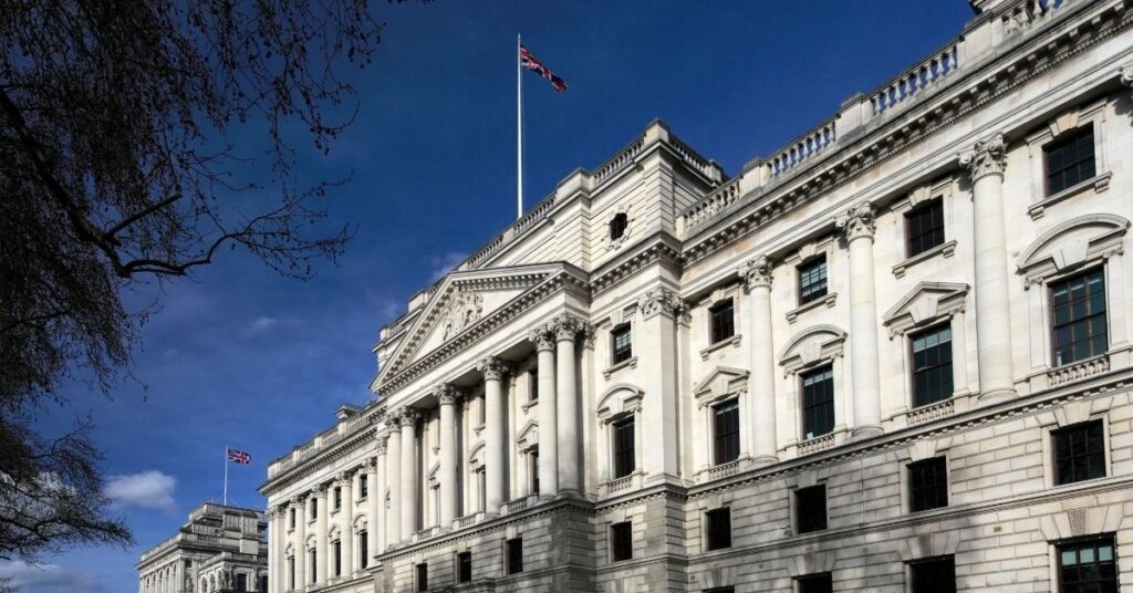 Historic government building in Westminster, London, used as the featured image for a public law case study involving a government compensation scheme and judicial review.