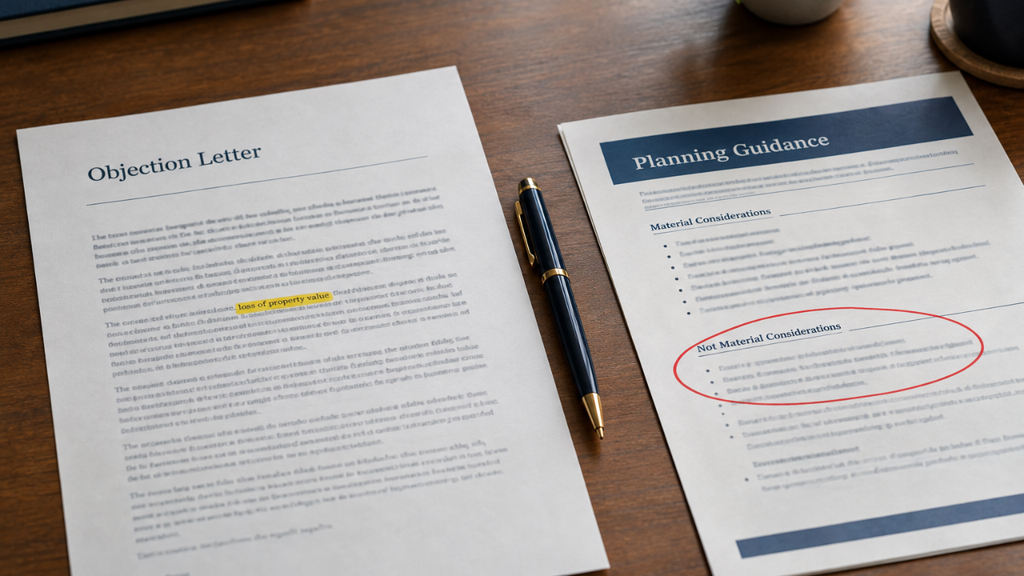 Property Value Is Not a Planning Reason for Refusal